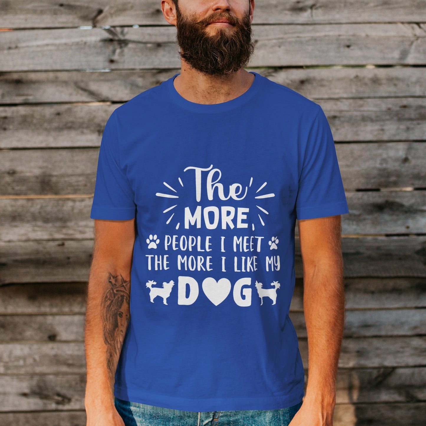 Unisex Short Sleeve Crew Neck Cotton Jersey T-Shirt DOG 36