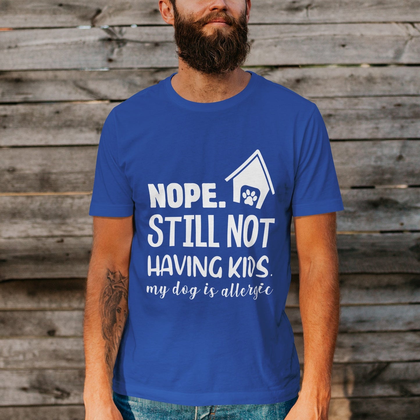 Unisex Short Sleeve Crew Neck Cotton Jersey T-Shirt DOG 33