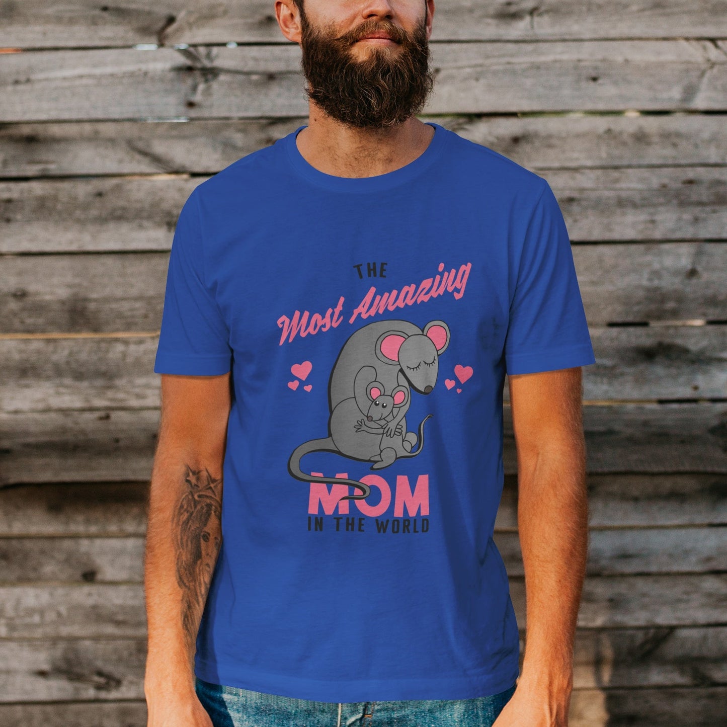 Unisex Short Sleeve Crew Neck Cotton Jersey T-Shirt MOM 06