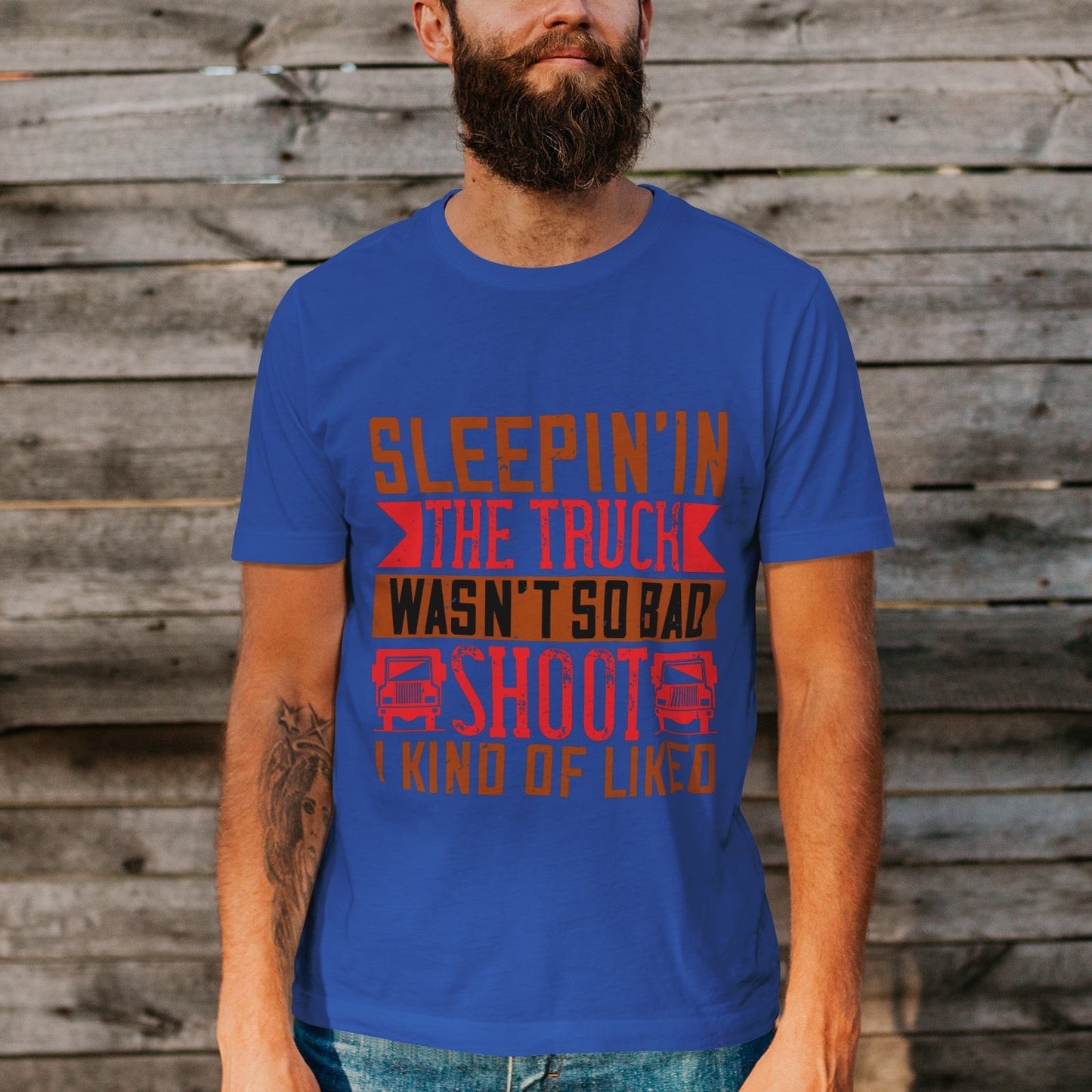 Unisex Short Sleeve Crew Neck Cotton Jersey T-Shirt TRUCK 35