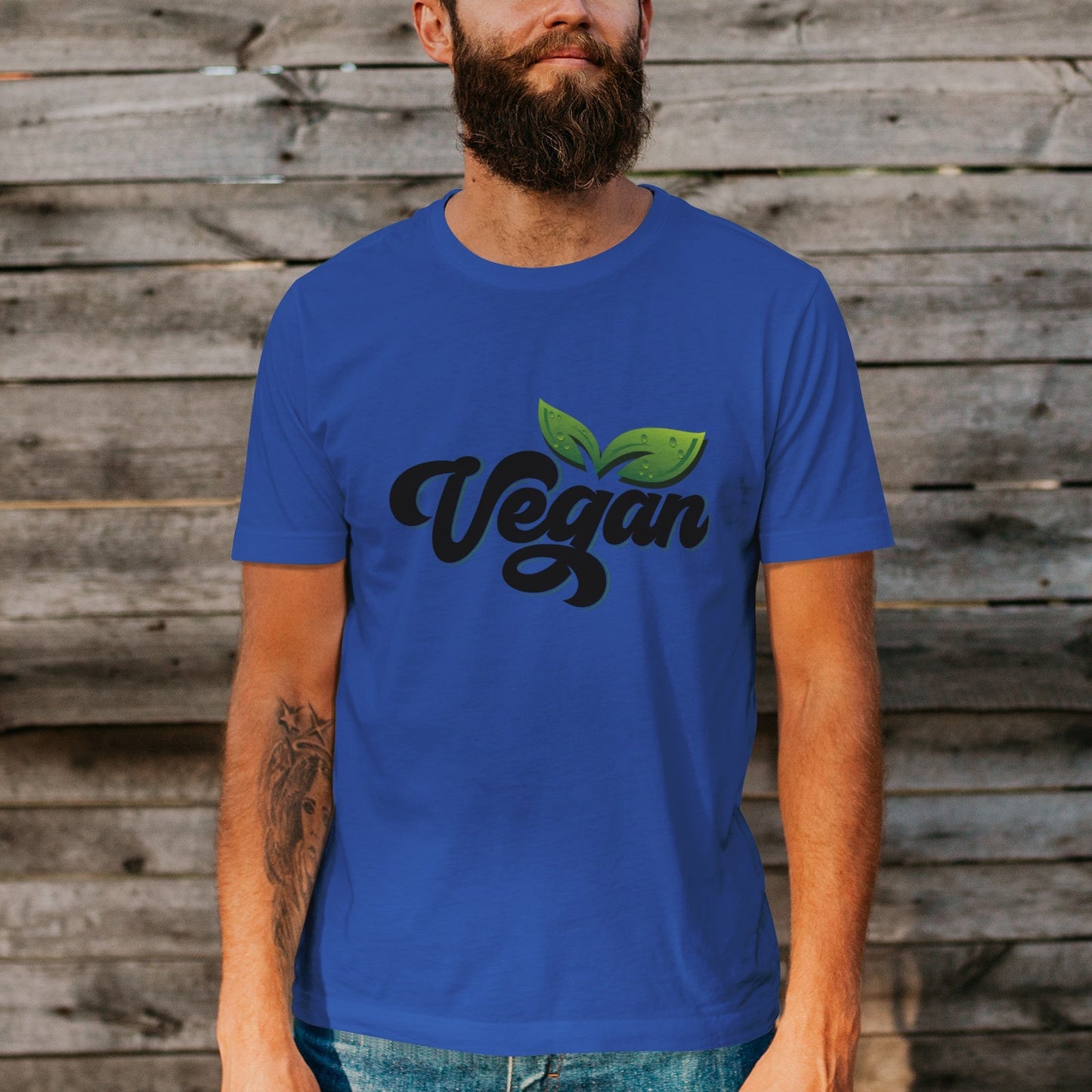 Unisex Short Sleeve Crew Neck Cotton Jersey T-Shirt VEGAN 12