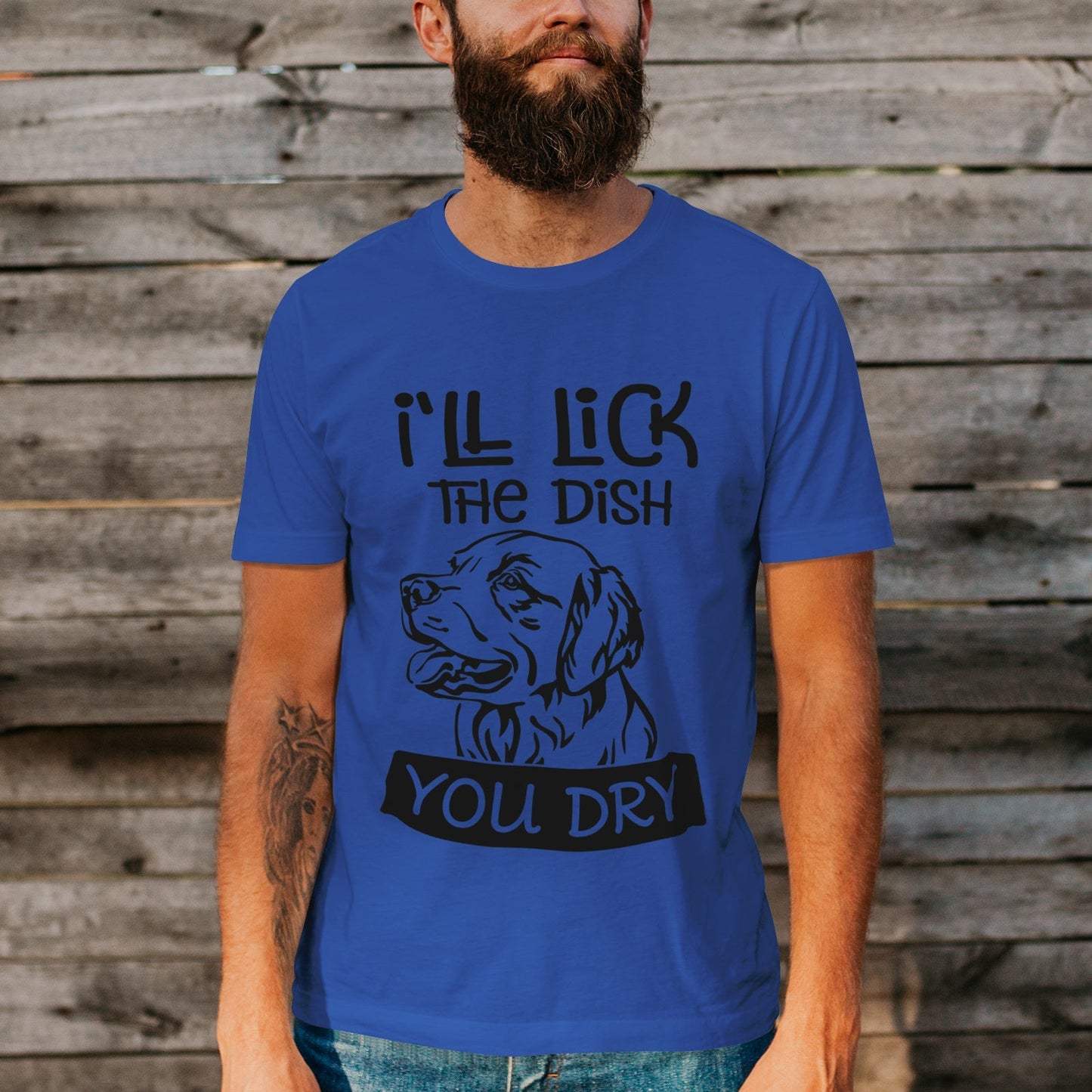 Unisex Short Sleeve Crew Neck Cotton Jersey T-Shirt DOG 44