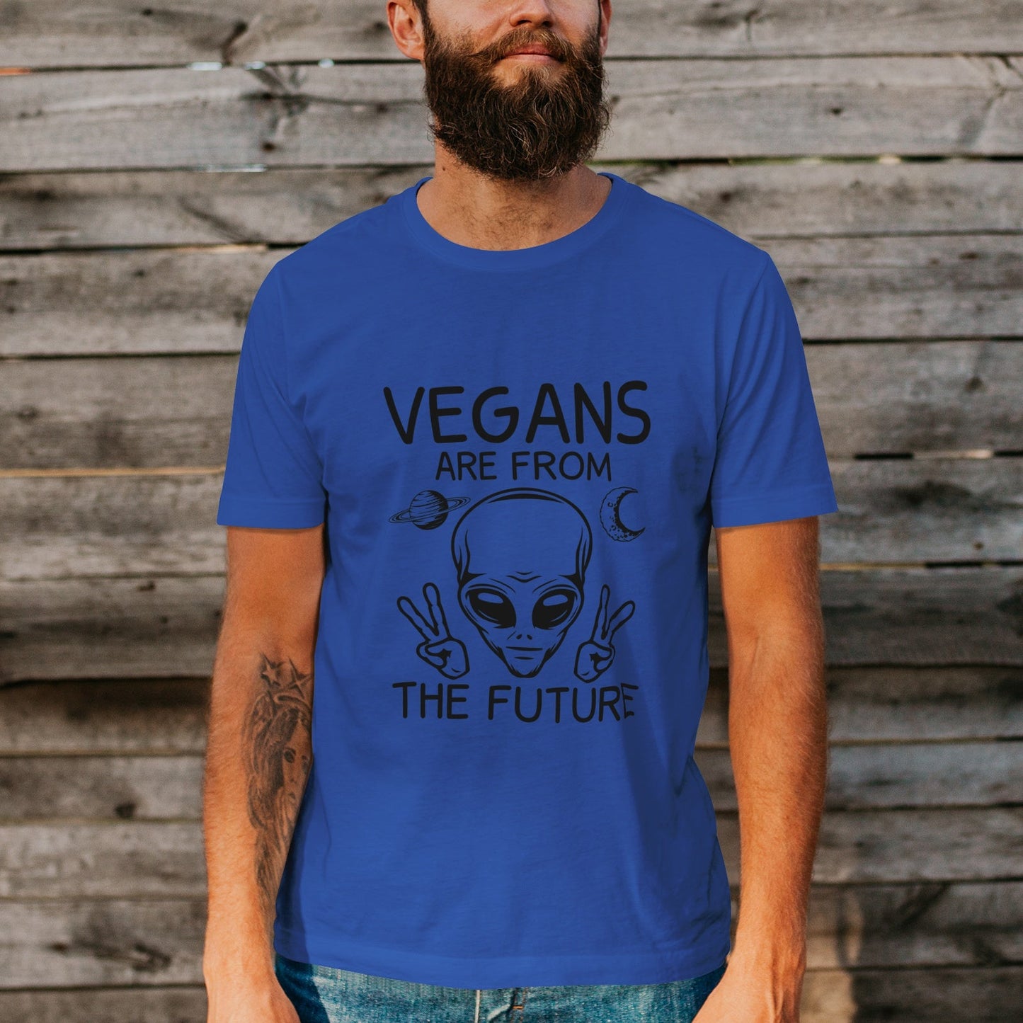 Unisex Short Sleeve Crew Neck Cotton Jersey T-Shirt VEGAN 27