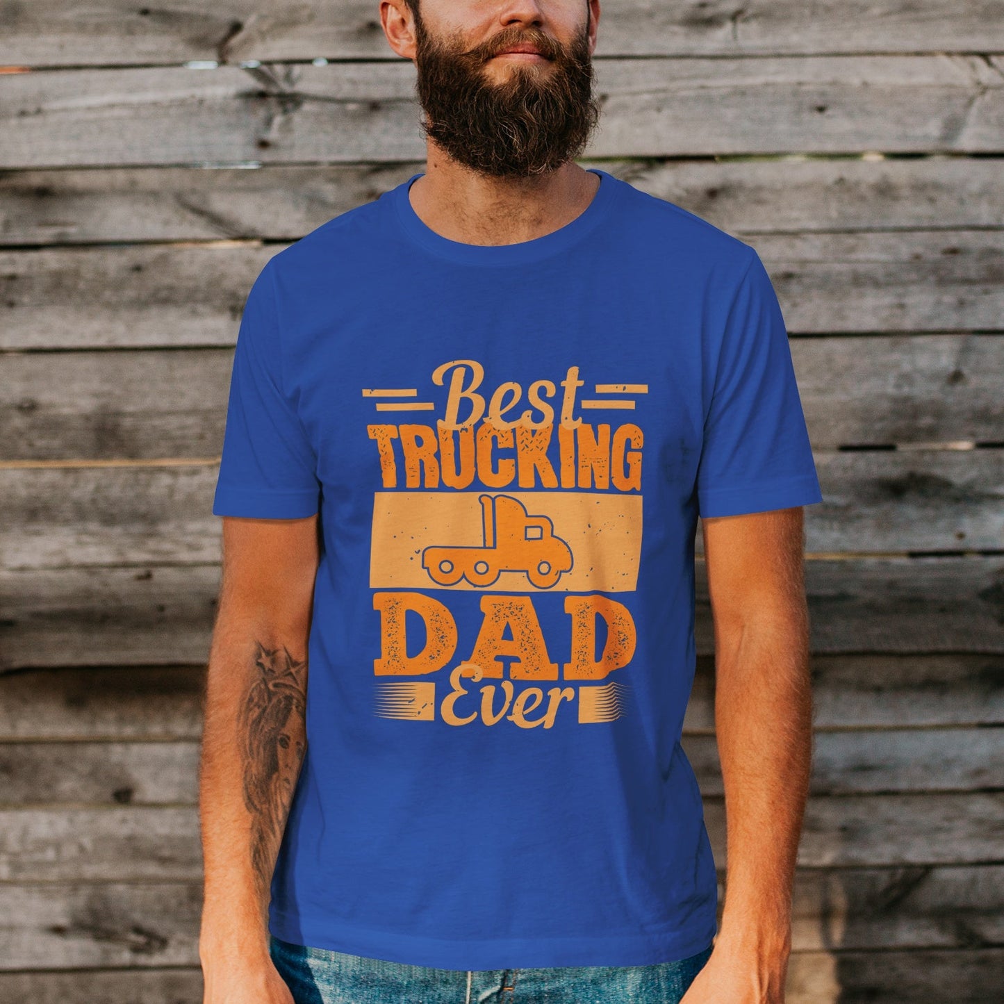 Unisex Short Sleeve Crew Neck Cotton Jersey T-Shirt TRUCK 03