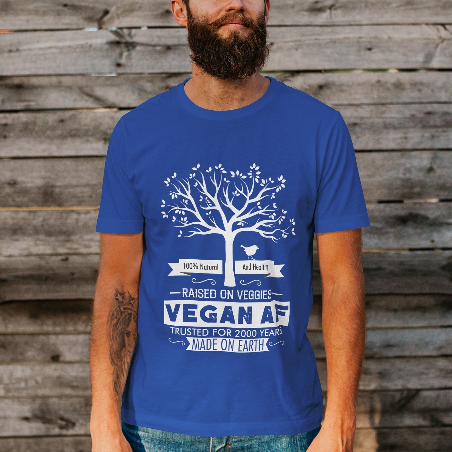 Unisex Short Sleeve Crew Neck Cotton Jersey T-Shirt VEGAN 14