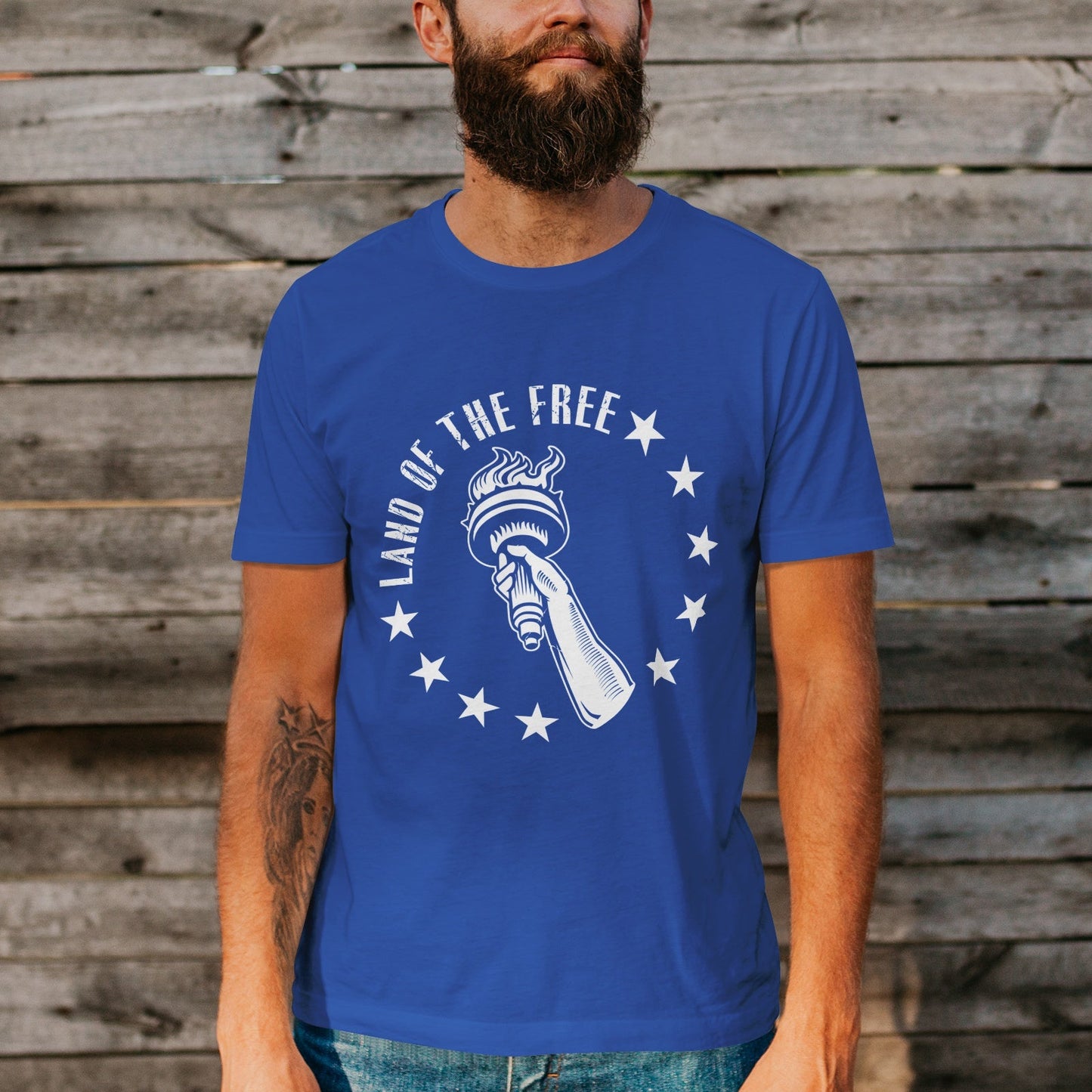 Unisex Short Sleeve Crew Neck Cotton Jersey T-Shirt USA 17