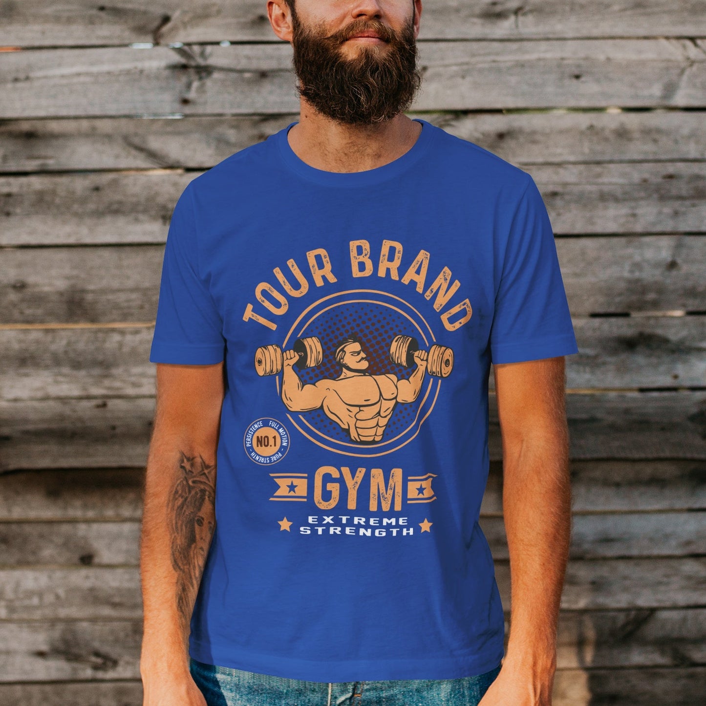 Unisex Short Sleeve Crew Neck Cotton Jersey T-Shirt Gym No. 27 - Tara-Outfits.com