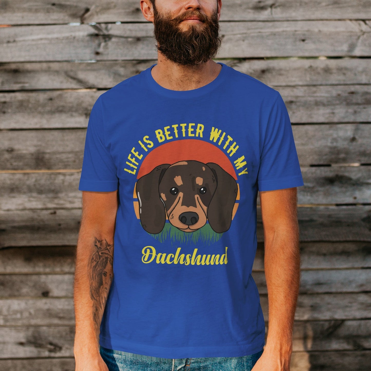 Unisex Short Sleeve Crew Neck Cotton Jersey T-Shirt DOG 19 - Tara-Outfits.com