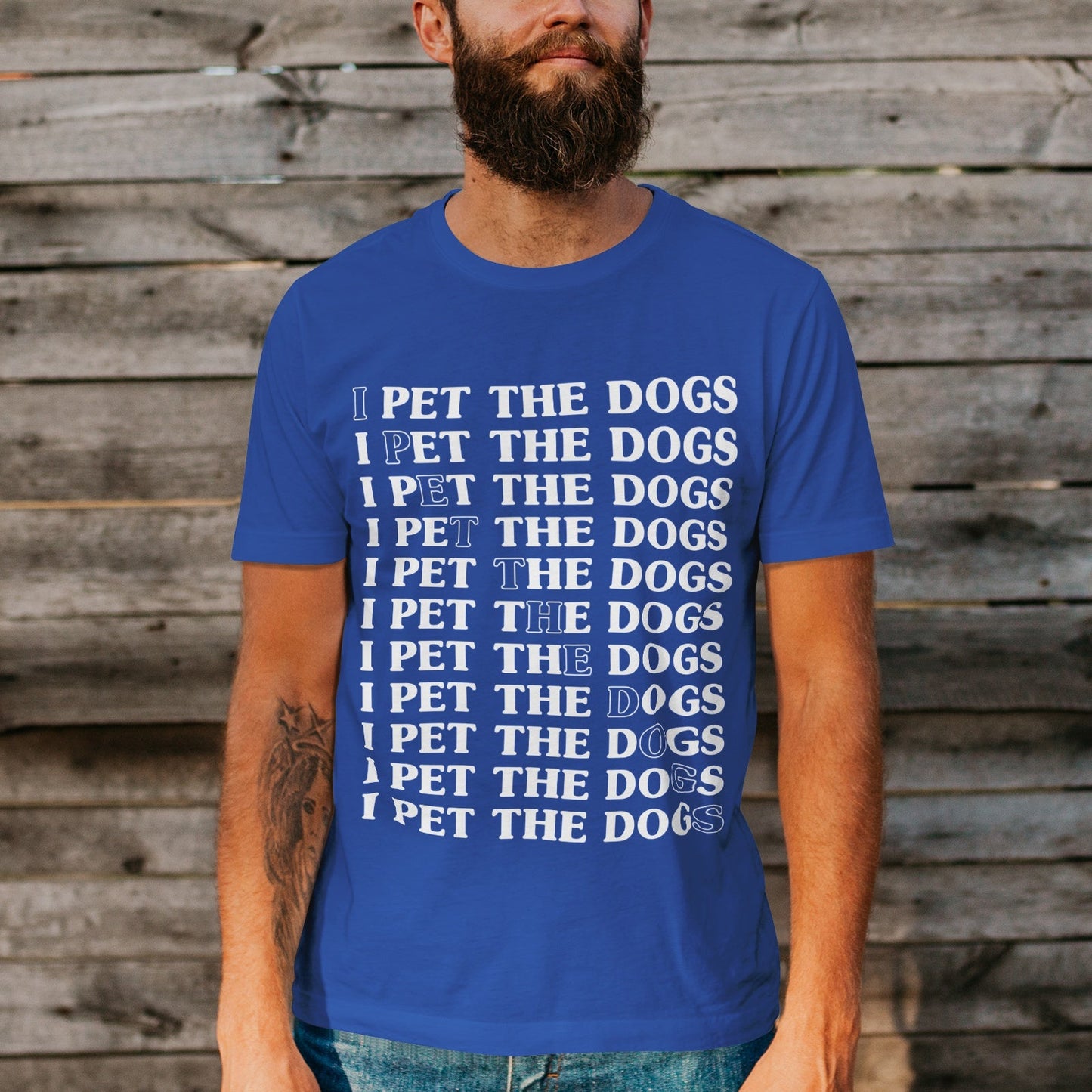 Unisex Short Sleeve Crew Neck Cotton Jersey T-Shirt DOG 47