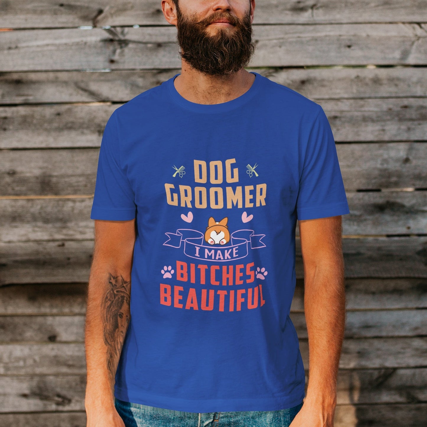 Unisex Short Sleeve Crew Neck Cotton Jersey T-Shirt DOG 39