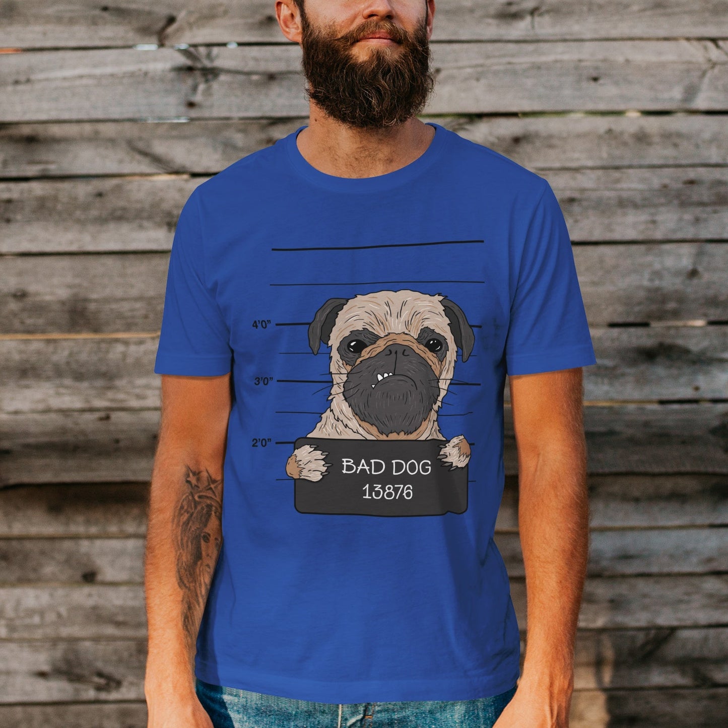 Unisex Short Sleeve Crew Neck Cotton Jersey T-Shirt DOG 48