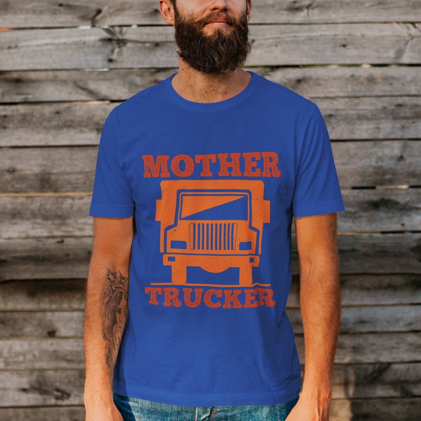 Unisex Short Sleeve Crew Neck Cotton Jersey T-Shirt TRUCK 25