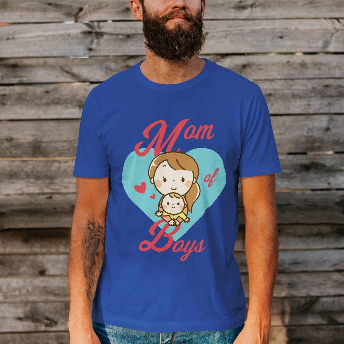 Unisex Short Sleeve Crew Neck Cotton Jersey T-Shirt MOM 07