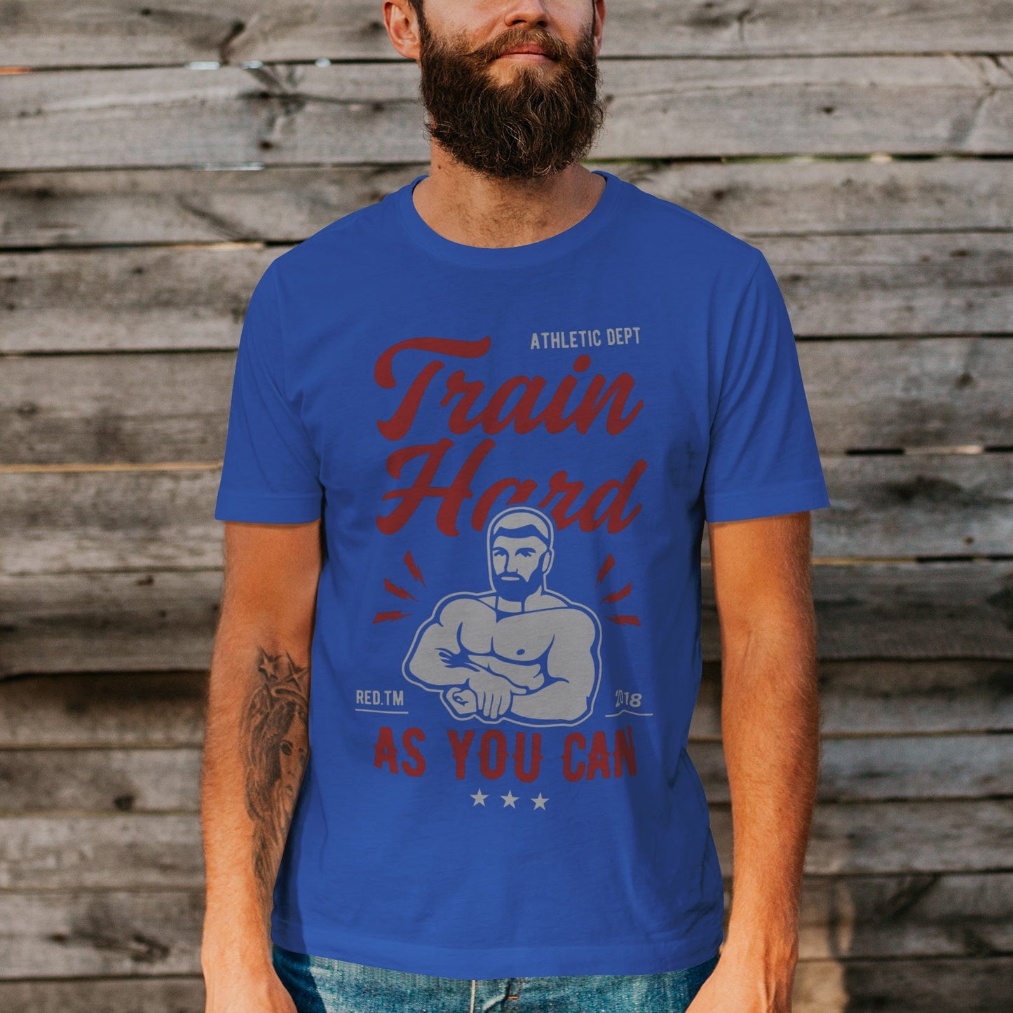 Unisex Short Sleeve Crew Neck Cotton Jersey T-Shirt Gym No. 38 - Tara-Outfits.com