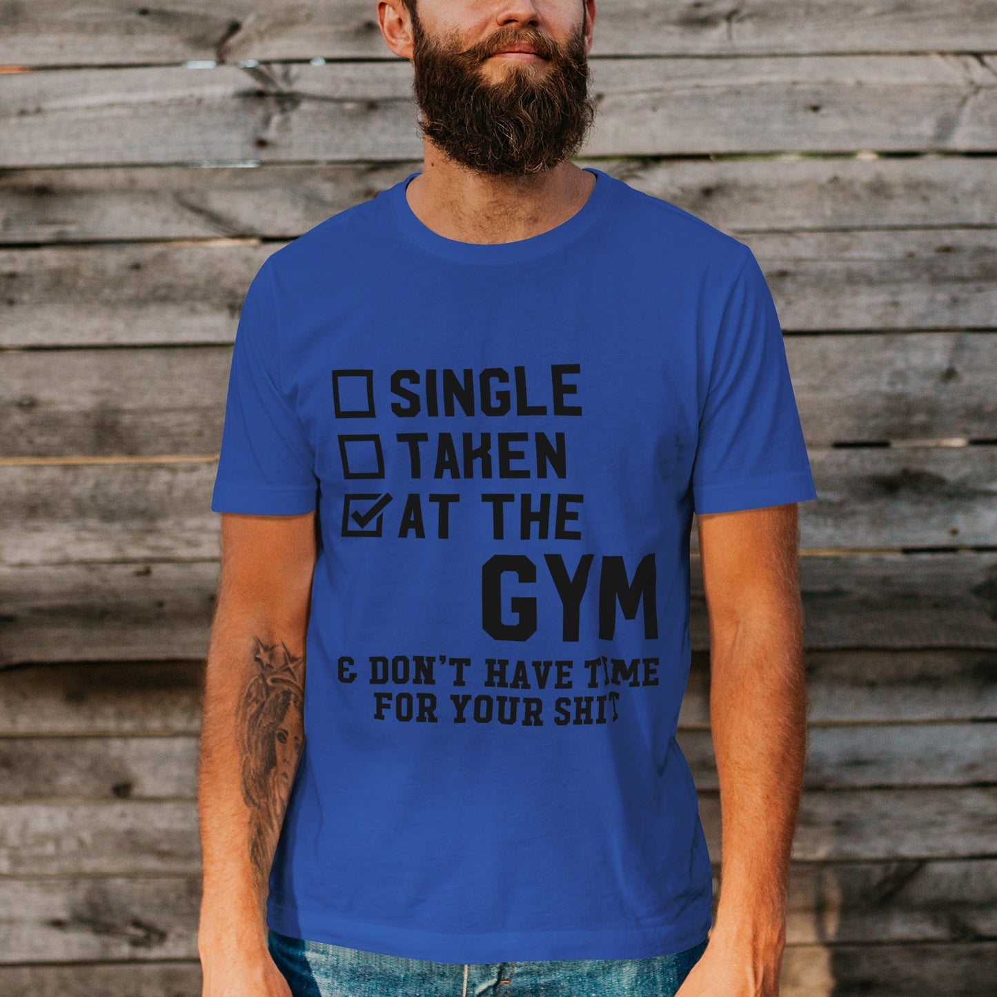 Unisex Short Sleeve Crew Neck Cotton Jersey T-Shirt Gym No. 46 - Tara-Outfits.com