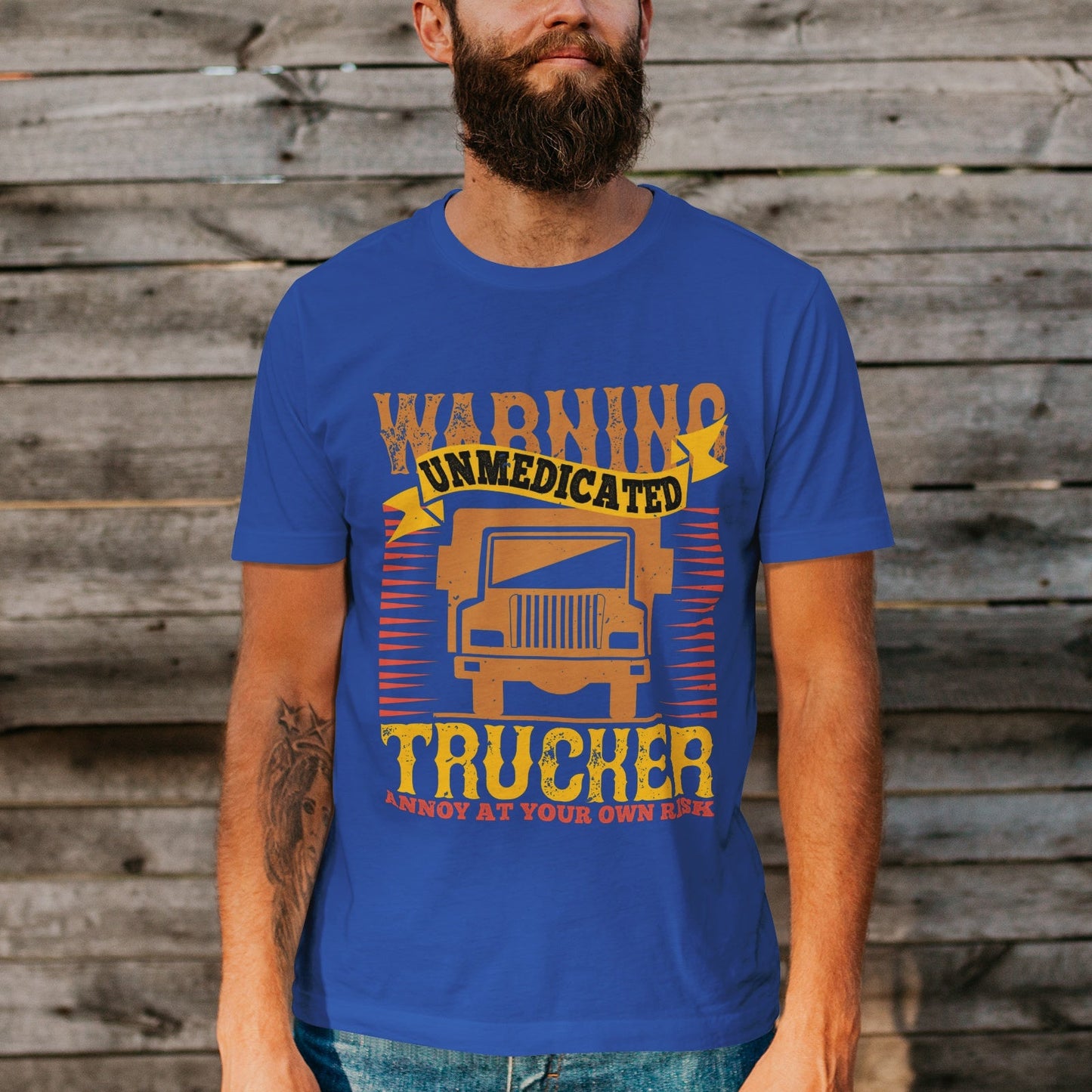 Unisex Short Sleeve Crew Neck Cotton Jersey T-Shirt TRUCK 46