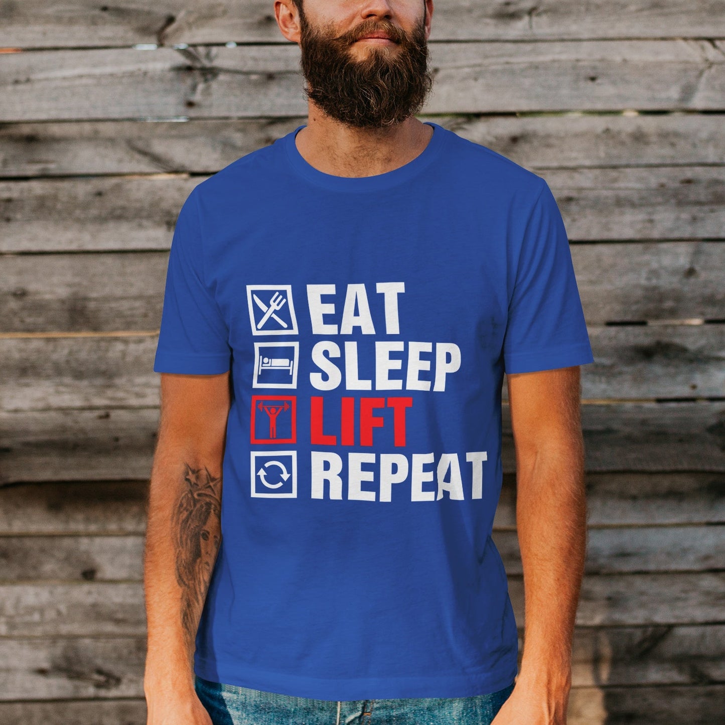 Unisex Short Sleeve Crew Neck Cotton Jersey T-Shirt Gym No. 03 - Tara-Outfits.com