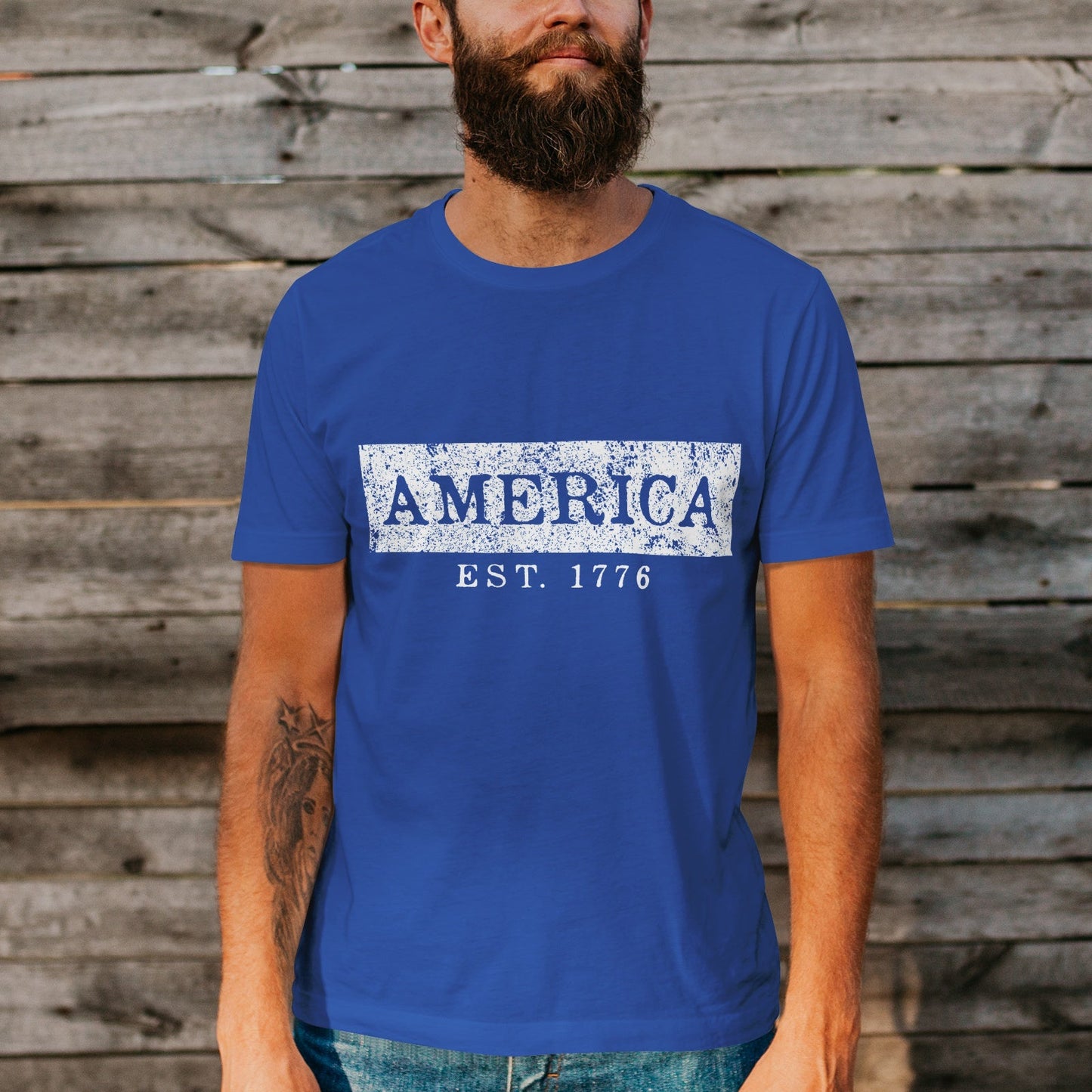 Unisex Short Sleeve Crew Neck Cotton Jersey T-Shirt USA 40