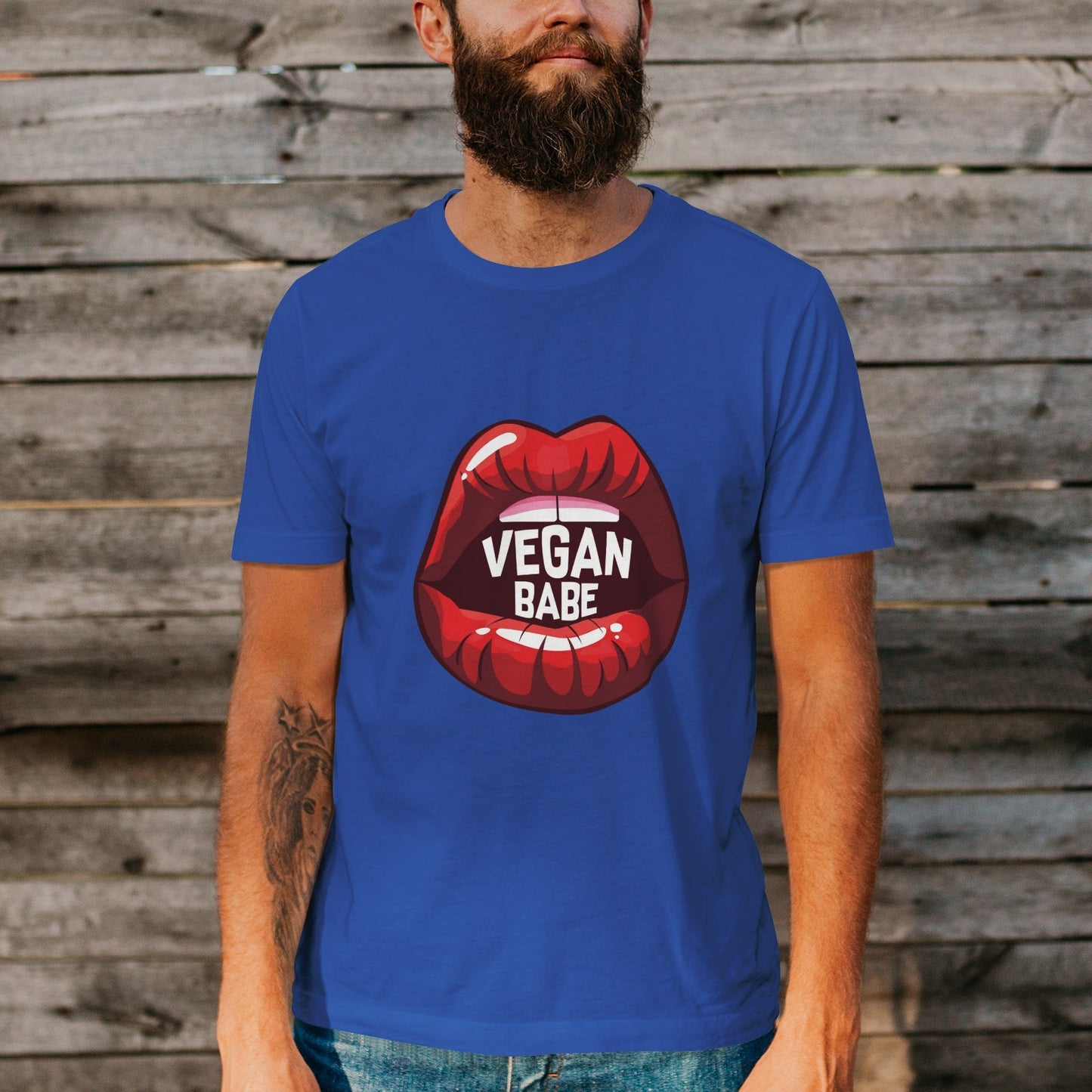 Unisex Short Sleeve Crew Neck Cotton Jersey T-Shirt VEGAN 07