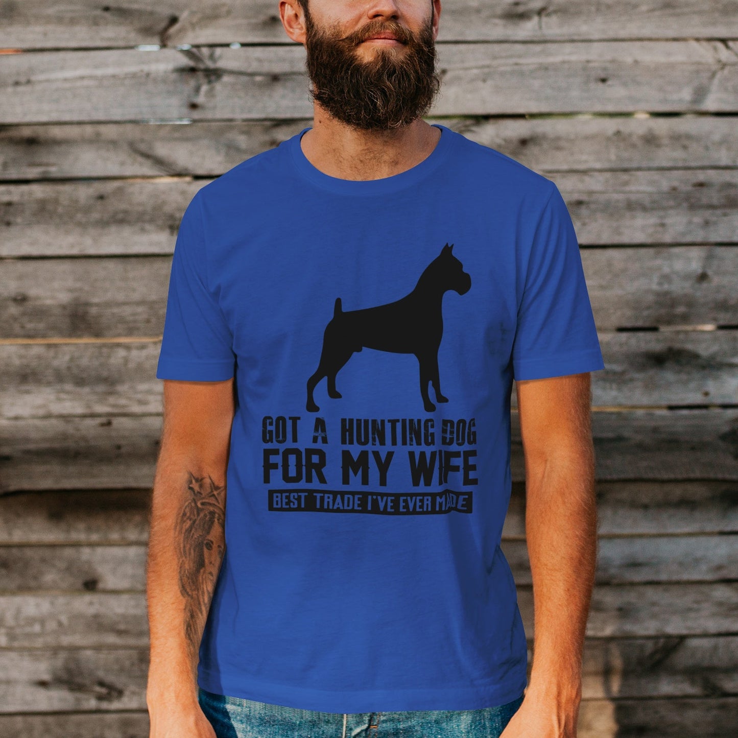 Unisex Short Sleeve Crew Neck Cotton Jersey T-Shirt DOG 45