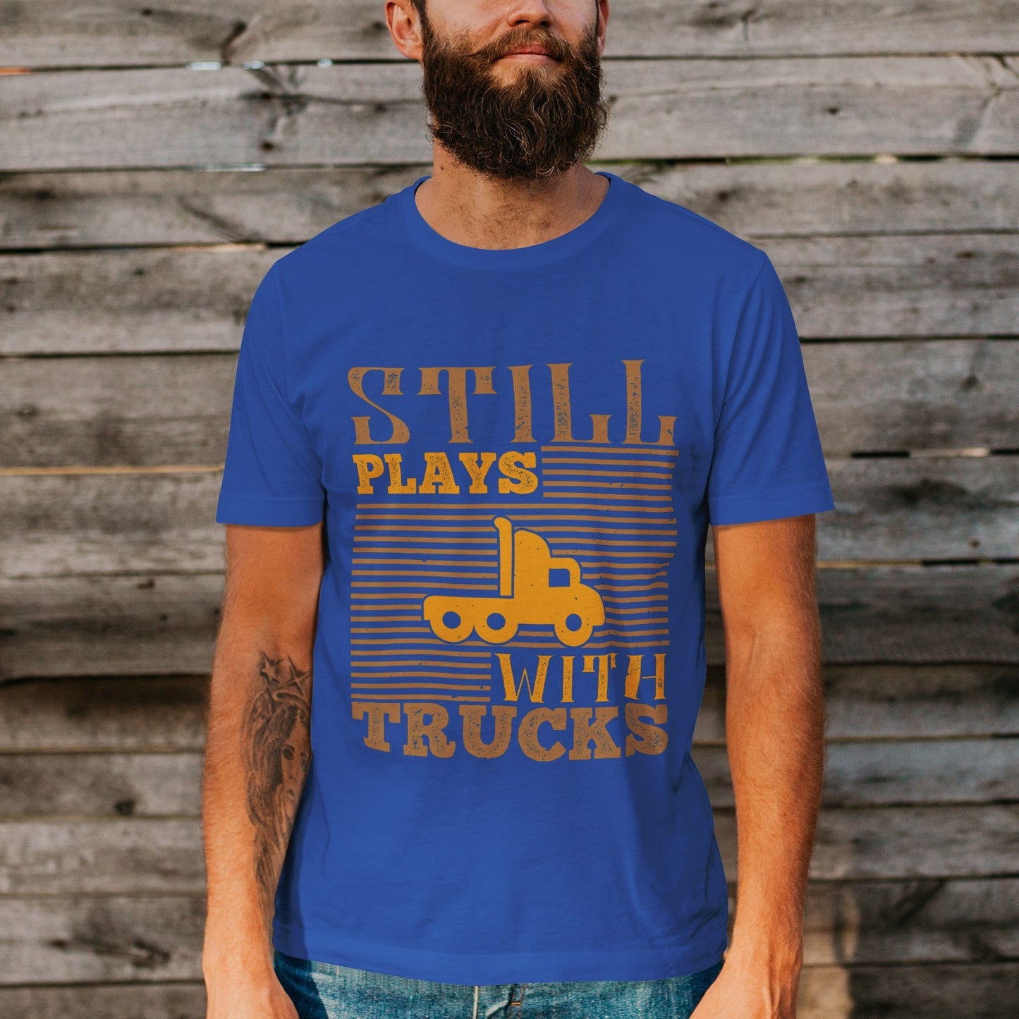 Unisex Short Sleeve Crew Neck Cotton Jersey T-Shirt TRUCK 36