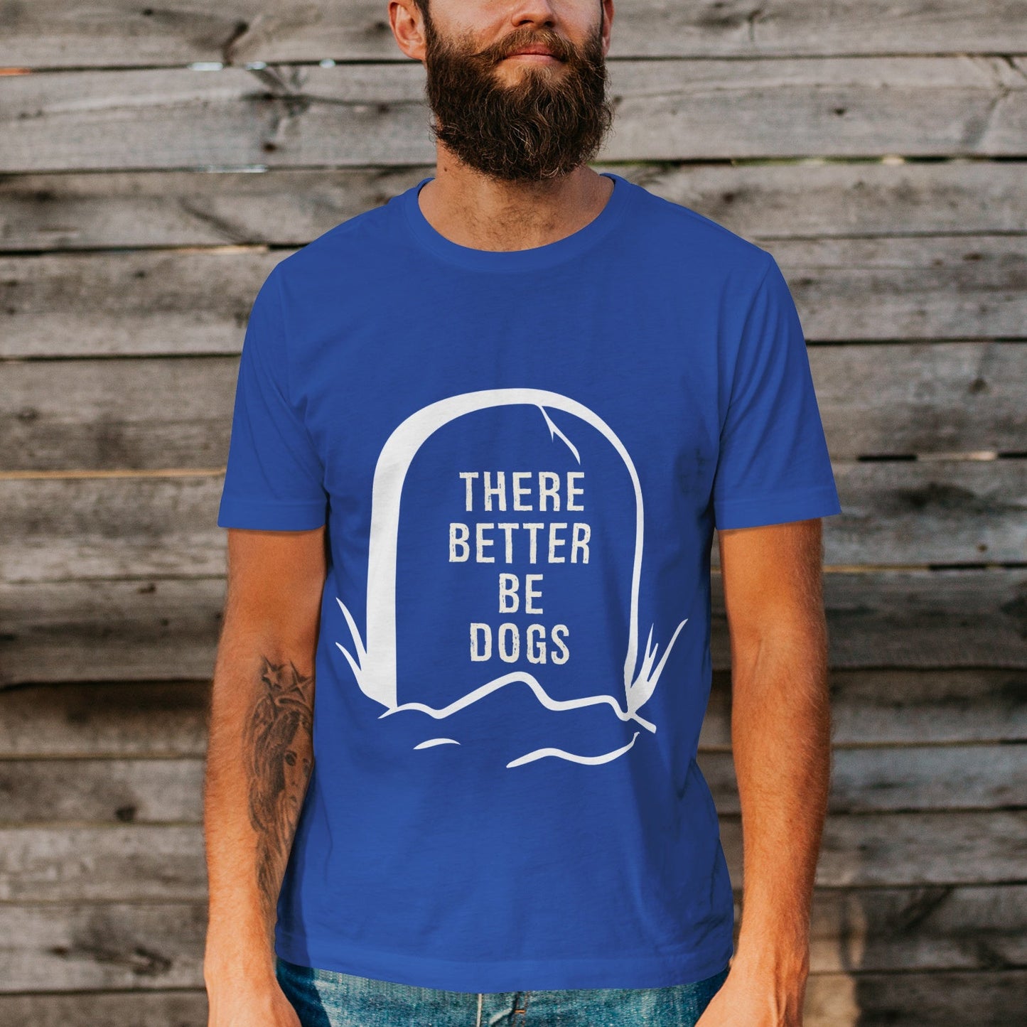 Unisex Short Sleeve Crew Neck Cotton Jersey T-Shirt DOG 34