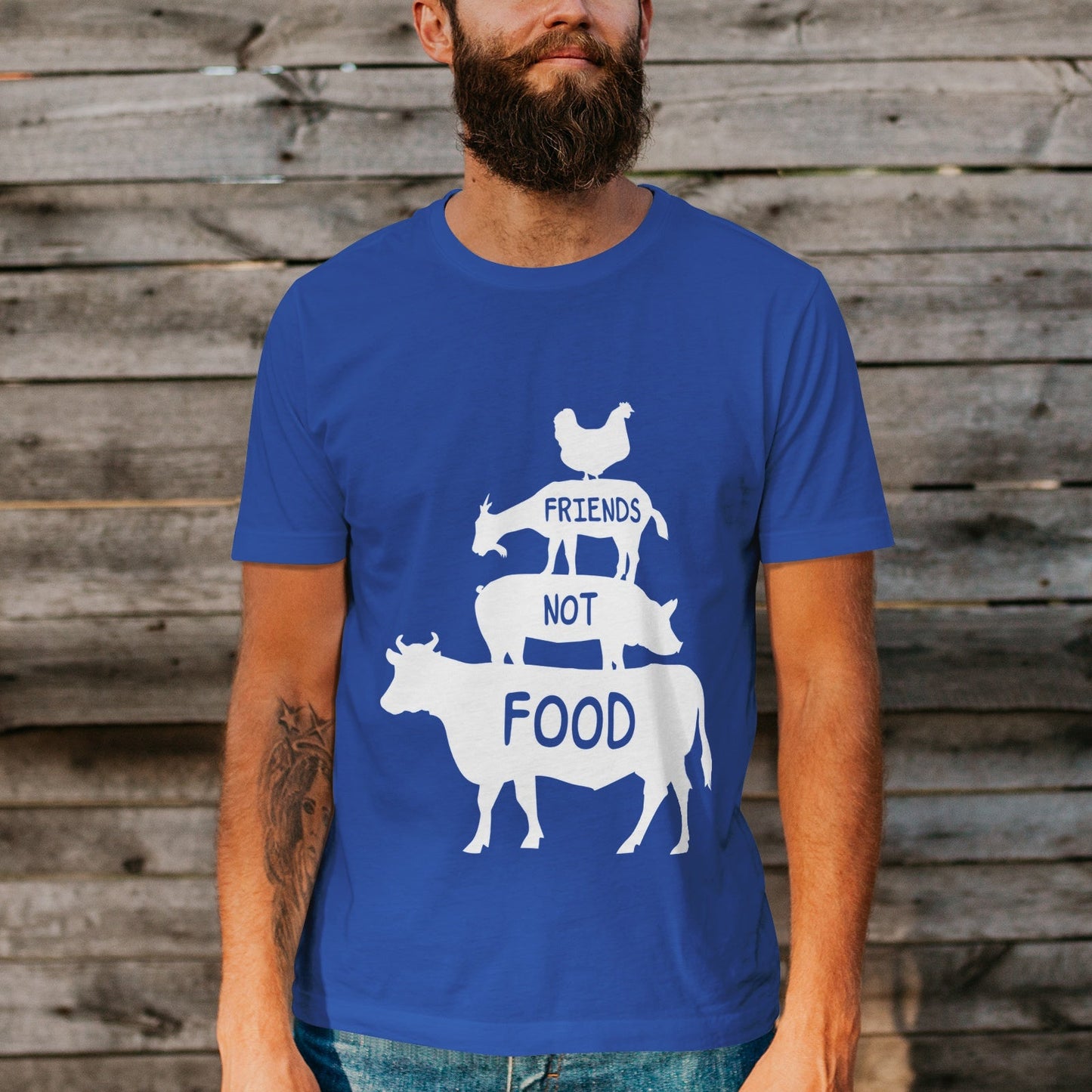 Unisex Short Sleeve Crew Neck Cotton Jersey T-Shirt VEGAN 13