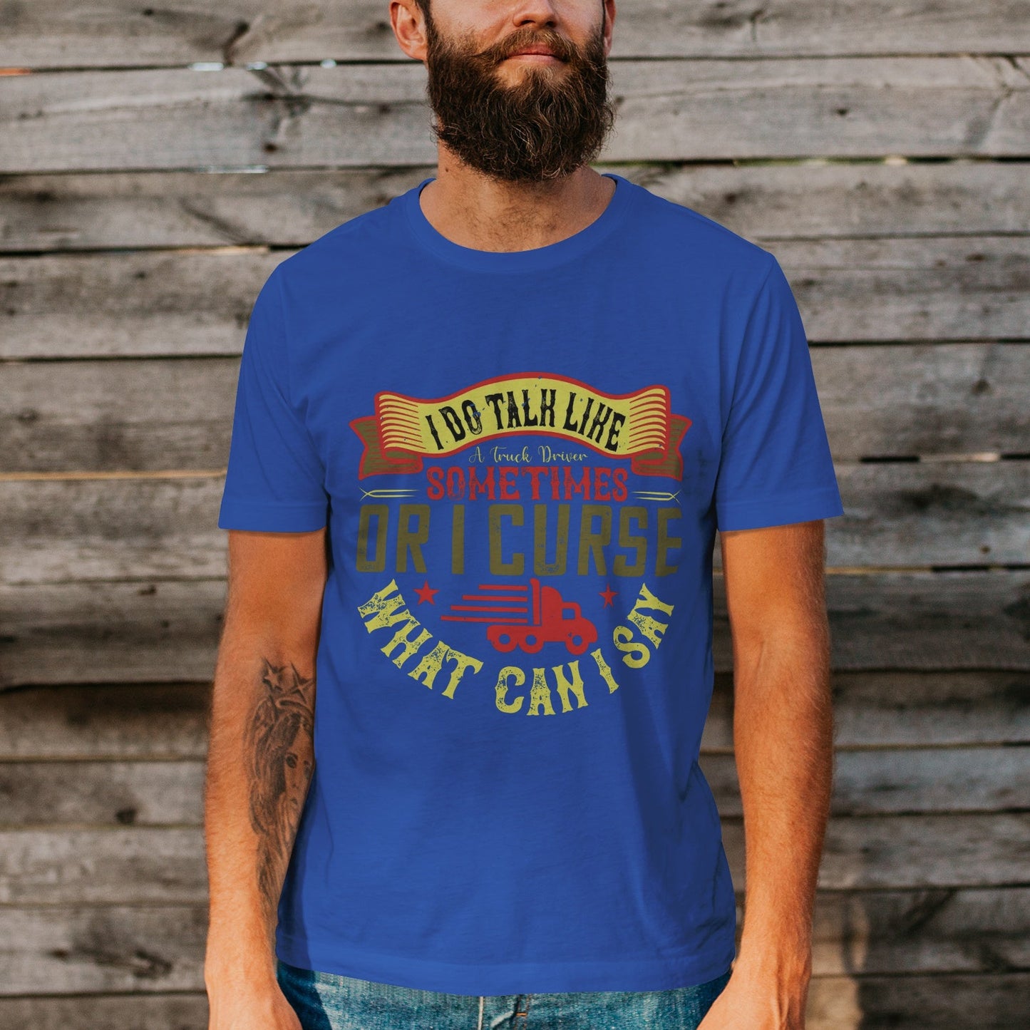 Unisex Short Sleeve Crew Neck Cotton Jersey T-Shirt TRUCK 11