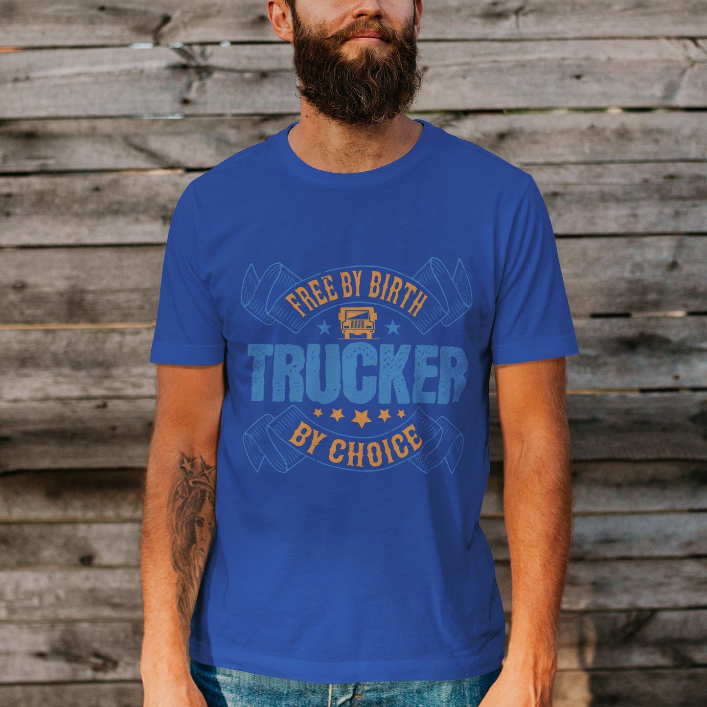 Unisex Short Sleeve Crew Neck Cotton Jersey T-Shirt TRUCK 08