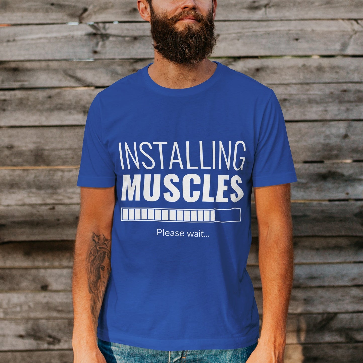 Unisex Short Sleeve Crew Neck Cotton Jersey T-Shirt Gym No. 44 - Tara-Outfits.com