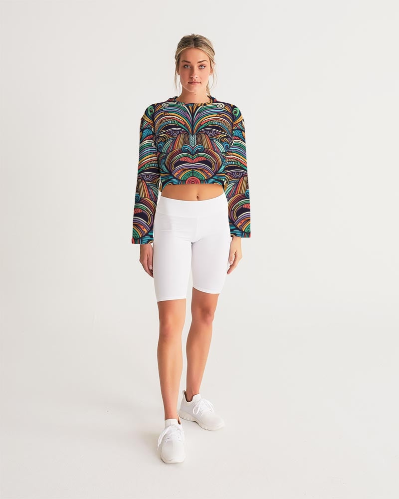 Maori Art Collections 1 Women's All-Over Print Cropped Sweatshirt