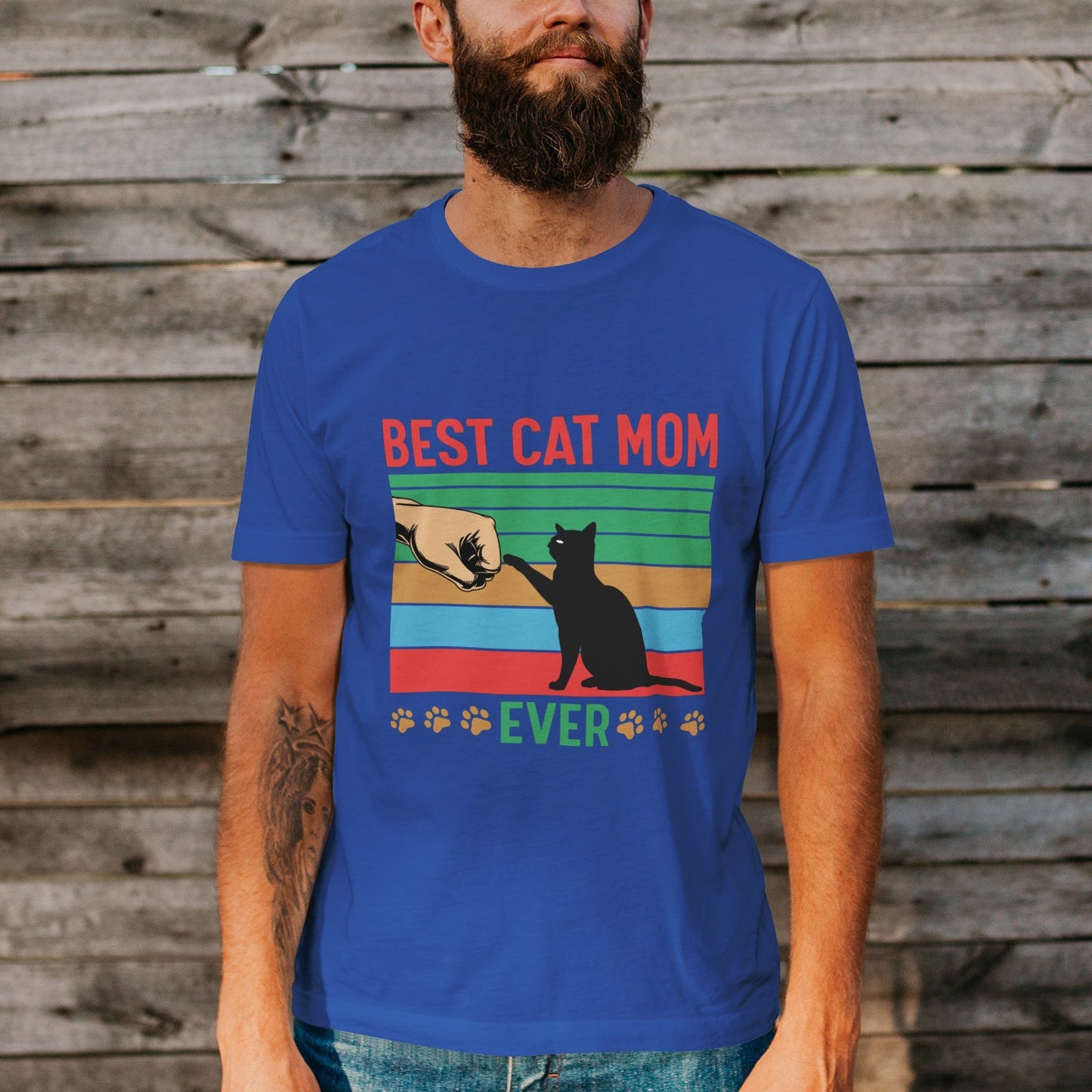 Unisex Short Sleeve Crew Neck Cotton Jersey T-Shirt CAT 47 - Tara-Outfits.com