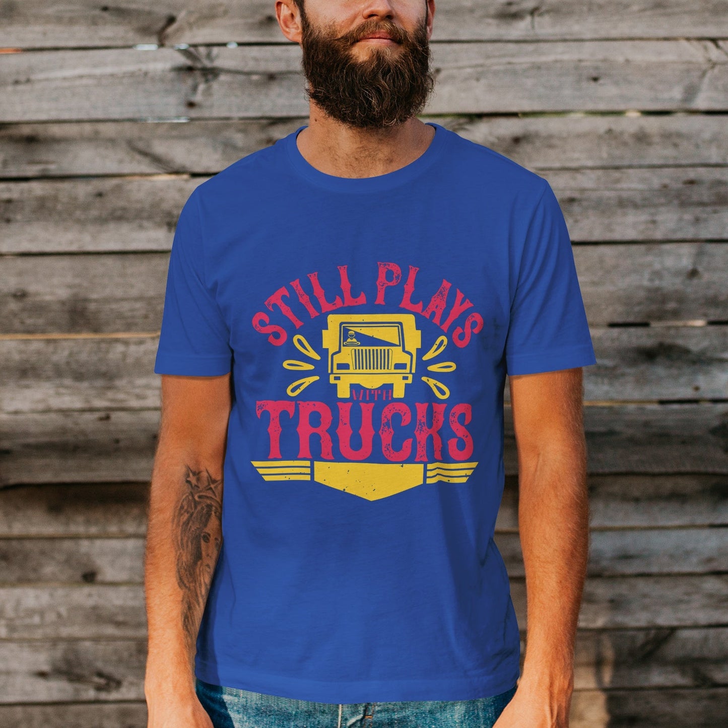 Unisex Short Sleeve Crew Neck Cotton Jersey T-Shirt TRUCK 37