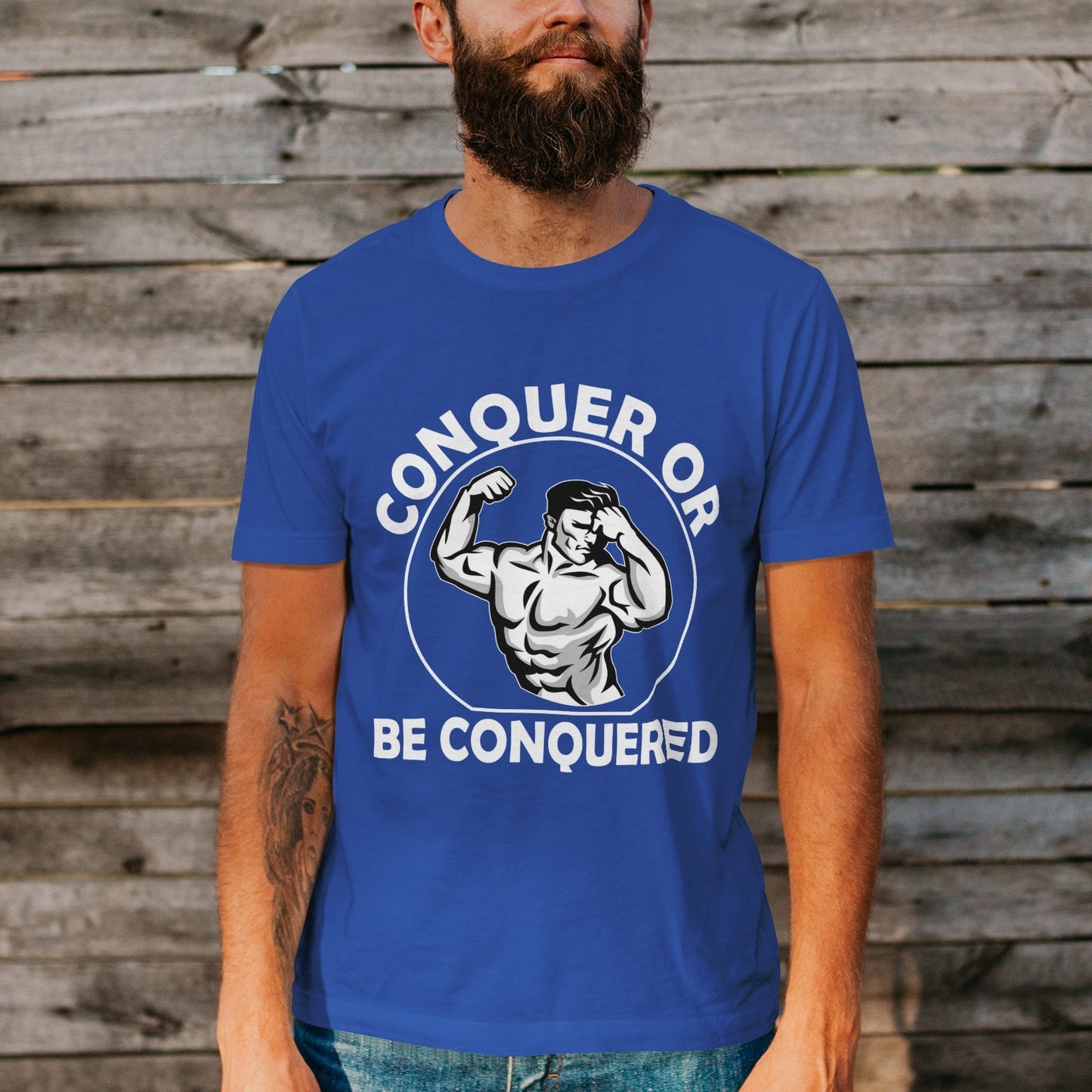 Unisex Short Sleeve Crew Neck Cotton Jersey T-Shirt Gym No. 08 - Tara-Outfits.com