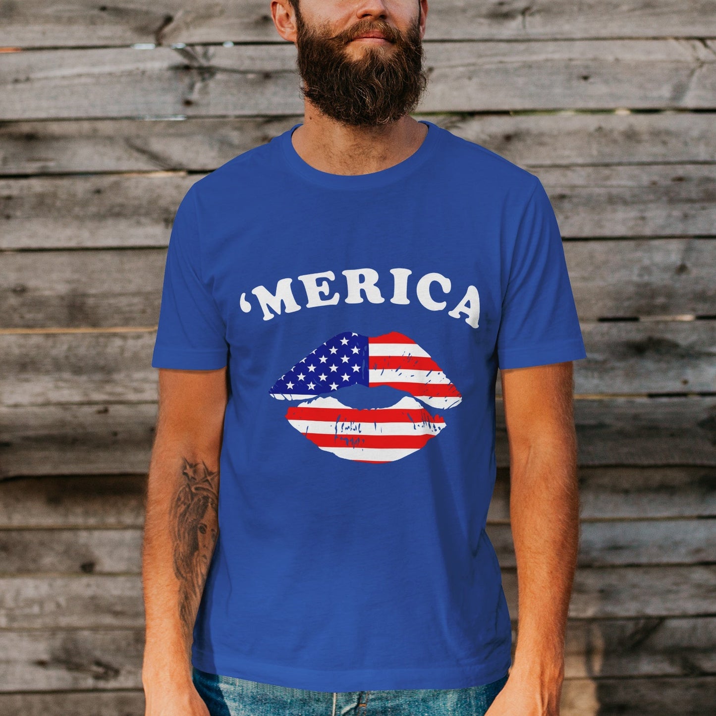 Unisex Short Sleeve Crew Neck Cotton Jersey T-Shirt USA 08