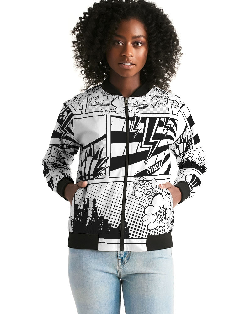 Retro Comic Women's Bomber Jacket DromedarShop.com Online Boutique