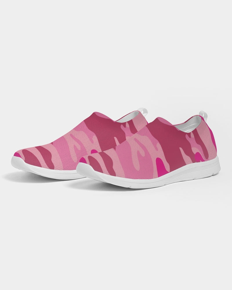 Pink  3 Color Camouflage Women's Slip-On Flyknit Shoe DromedarShop.com Online Boutique
