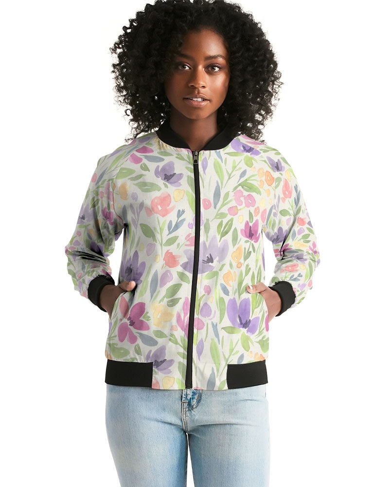 Orchis Blooming Women's Bomber Jacket DromedarShop.com Online Boutique