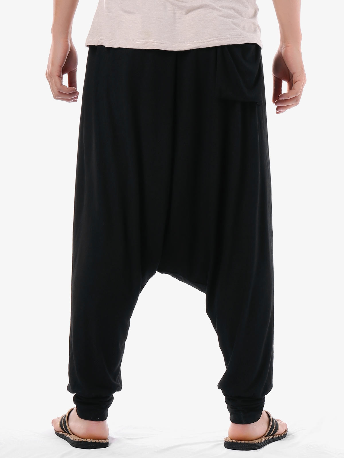 Men Solid Color Harem Pants - DromedarShop.com Online Boutique