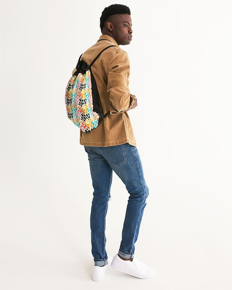 Multi Cheetah Canvas Drawstring Bag DromedarShop.com Online Boutique