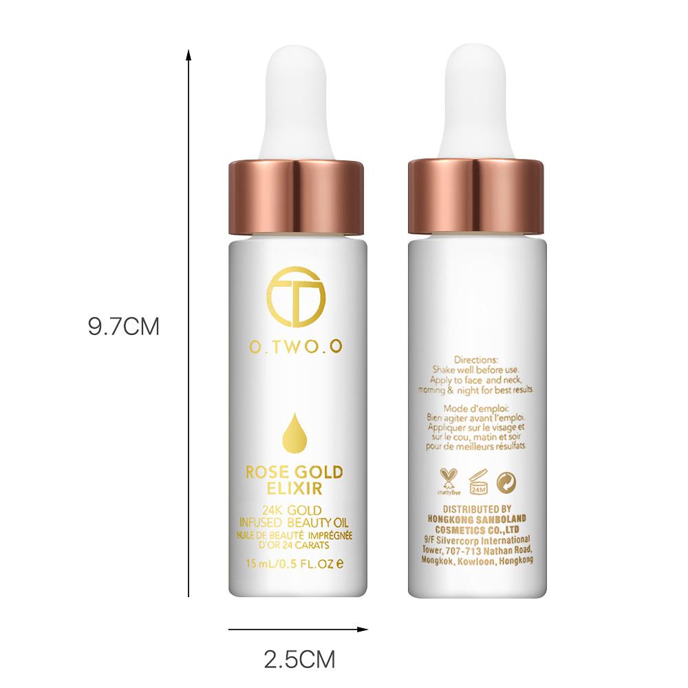 O.TWO.O 24k Rose Gold Elixir Skin Make Up Oil For Face Essential Oil DromedarShop.com Online Boutique