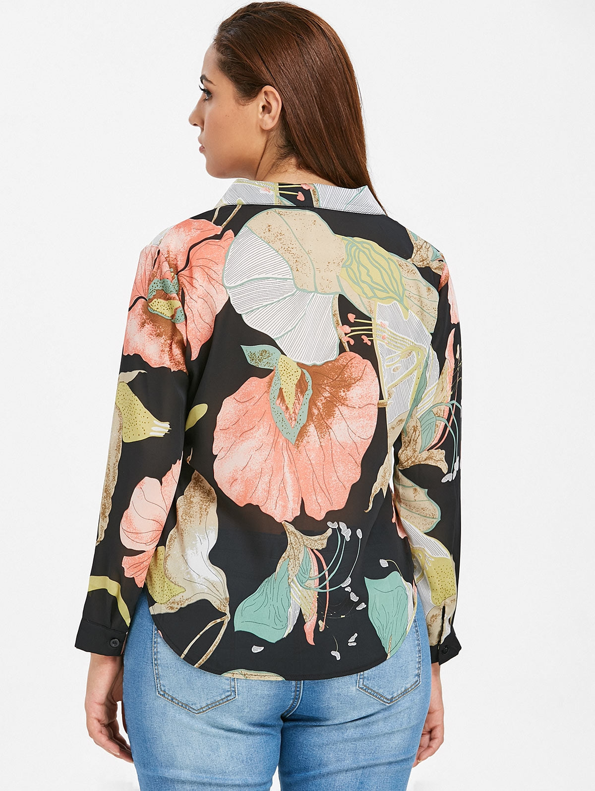 Floral Plus Size Shirt - DromedarShop.com Online Boutique