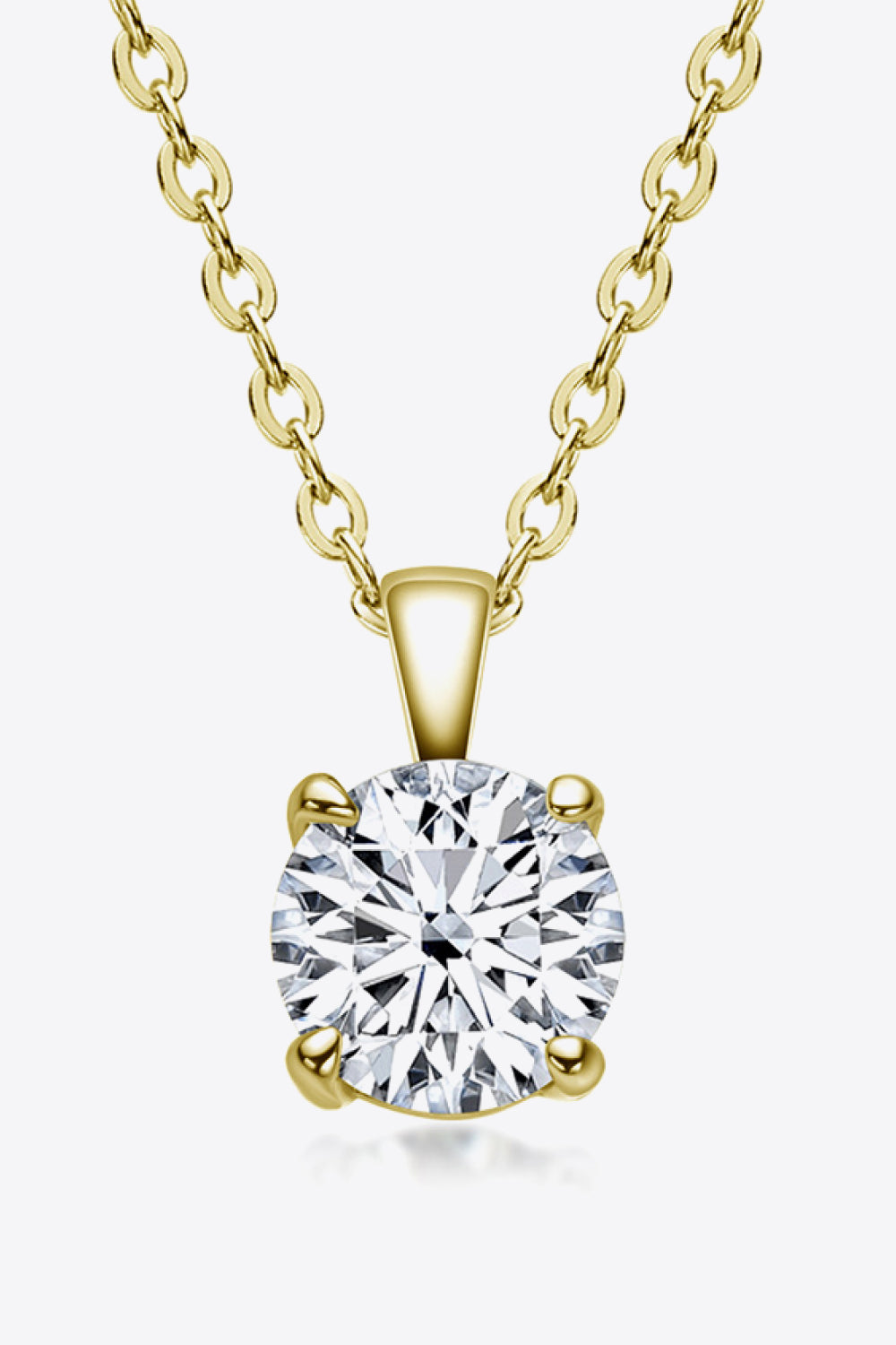 925 Sterling Silver 1 Carat Moissanite Chain-Link Necklace - DromedarShop.com Online Boutique