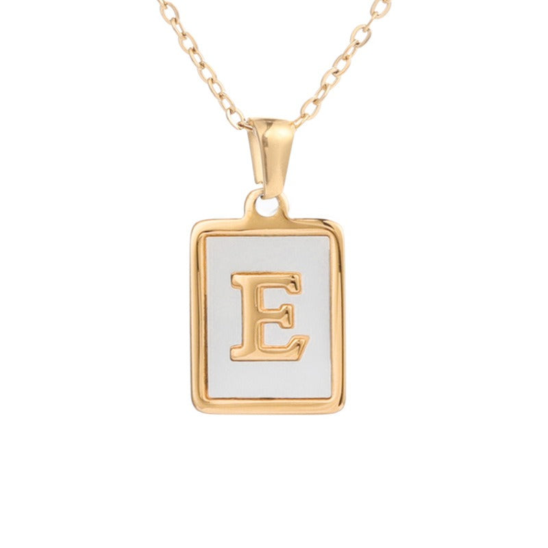 Square Letter Pendant Necklace DromedarShop.com Online Boutique