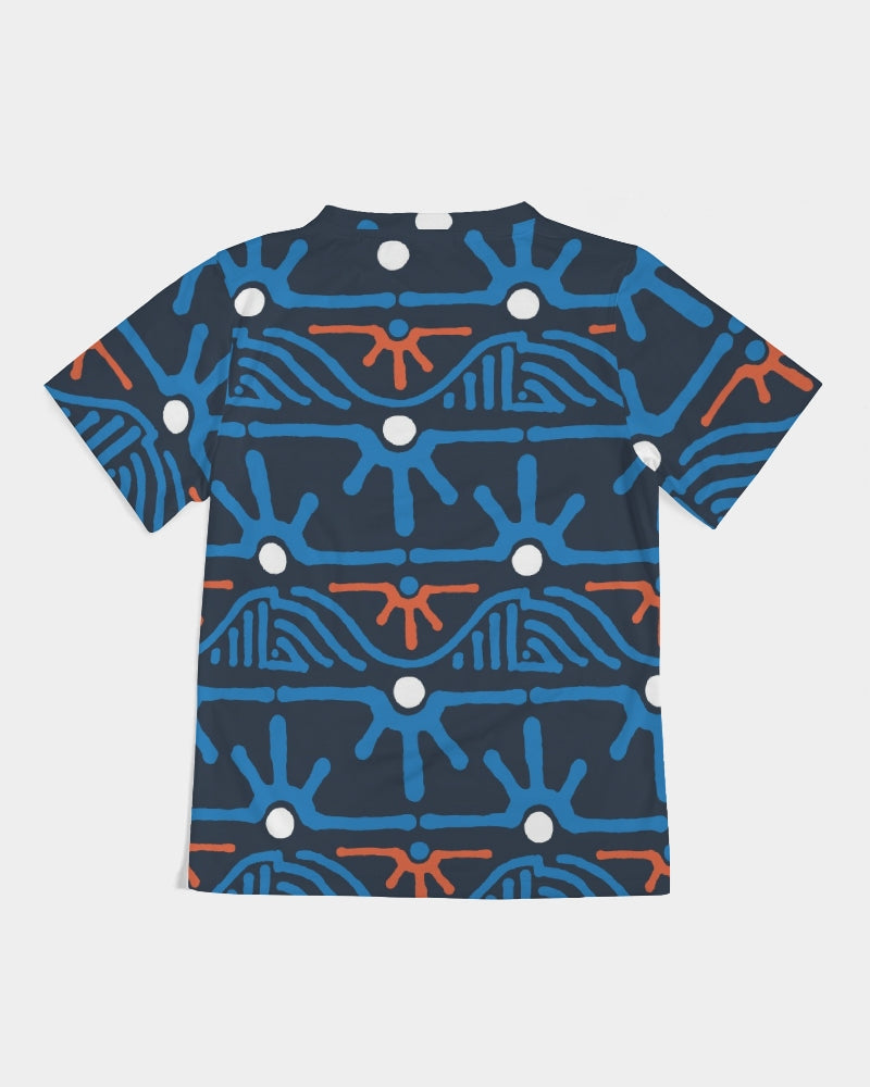 Hand Made Tribal Pattern Dark Blue Kids Tee DromedarShop.com Online Boutique