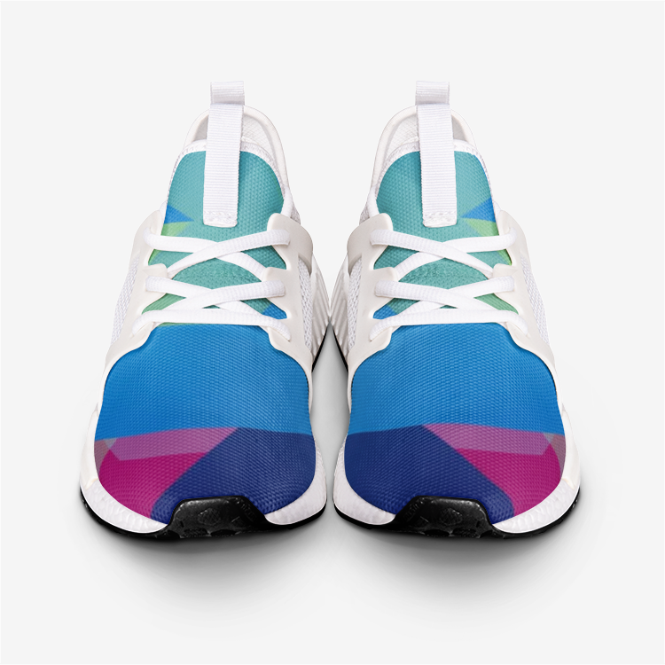 Abstract Colorful Triangel Unisex Lightweight Sneaker DromedarShop.com Online Boutique