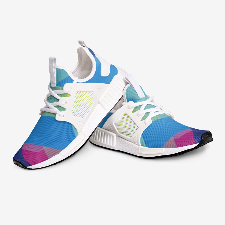 Abstract Colorful Triangel Unisex Lightweight Sneaker DromedarShop.com Online Boutique