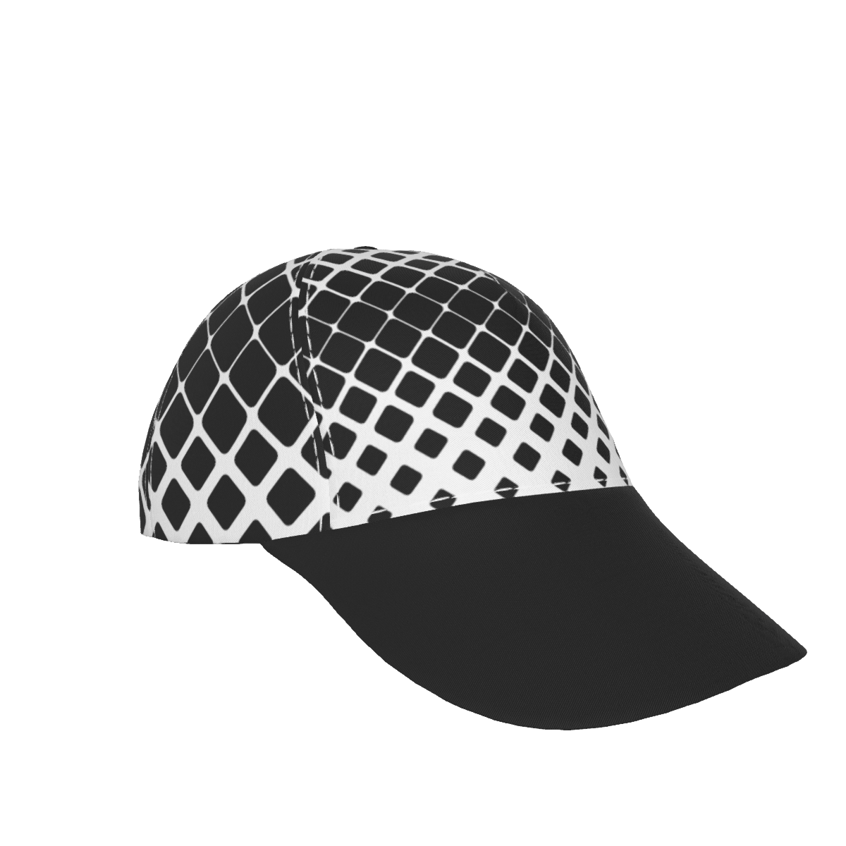 Black And White with Black Peaked Cap - DromedarShop.com Online Boutique