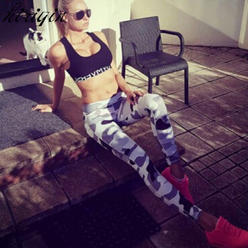 Women's Yoga Pants Camouflage Print Tight Slim Elastic Fitness Leggings - DromedarShop.com Online Boutique