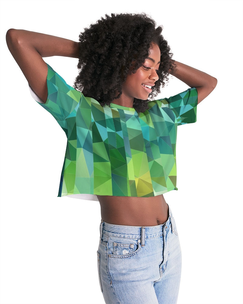 Green Line 101 Women's Lounge Cropped Tee DromedarShop.com Online Boutique